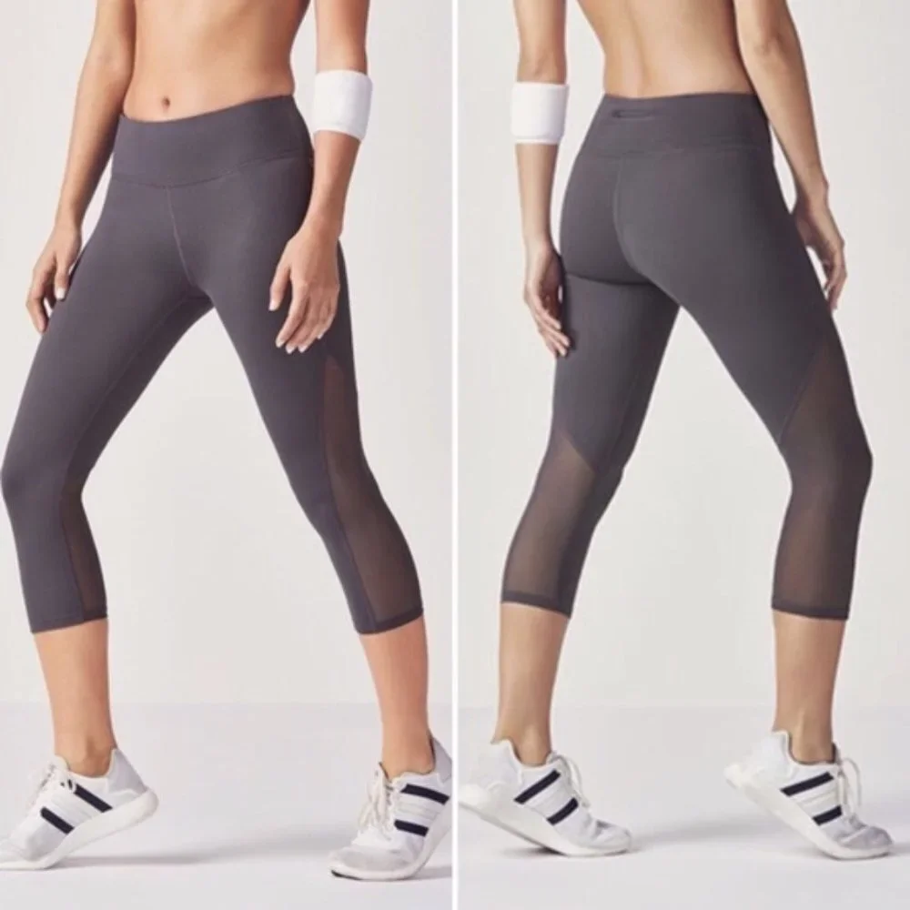 Fabletics Black Mesh Polly Capri - Picture 8 of 8